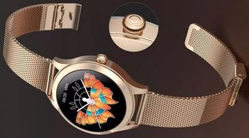 Smartwatch Rubicon na bransolecie różowe złoto RNBE62 (RNBE37 PRO). Zegarek Smartwatch z funkcjami ułatwiający życie (4).jpg
